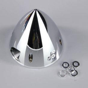 89MM CHROME LOOK SPINNER WITH ALUMINIUM BACK PLATE